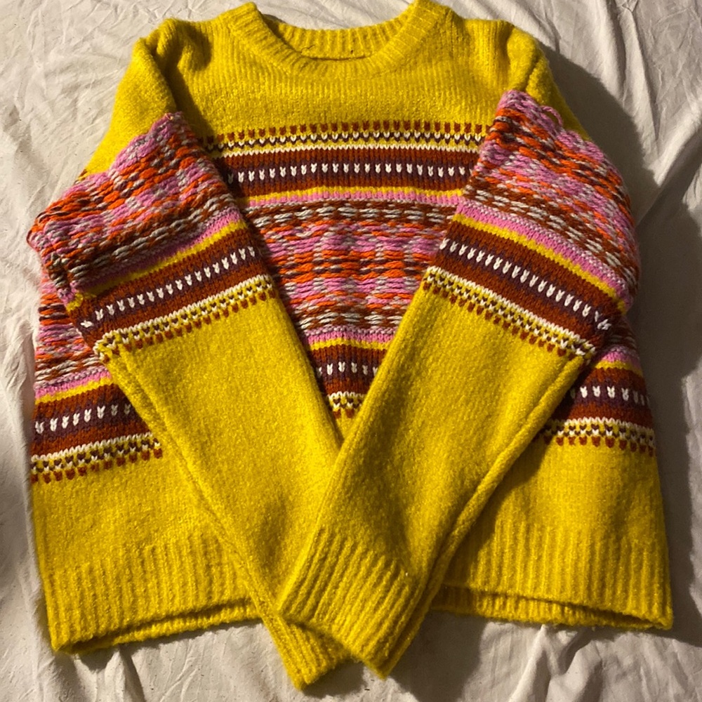 Size L multicolor wool sweater